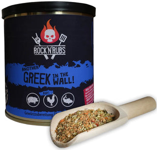 Rock'n'rubs frontes līnijas universālās garšvielas "Vēl viena grieķu sienā" (grieķu traukiem), 140 g