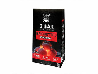 Presuoti lazdyno riešutų lukštų anglies briketai BIOAK, 4 kg