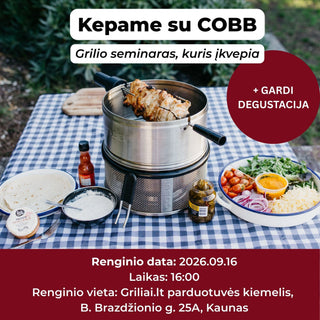 Küpsetame COBBiga! Seminar ja degusteerimine | Pilet | 30. septembril kell 17.00.