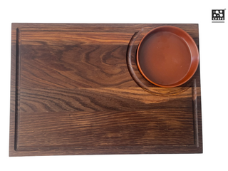 Ozola griešanas galds ar bļodu šefpavāriem Soul Woodcove, 39 x 27