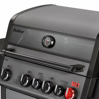 Gas Grill Enders Hyde 4 SIKR TURBO with Turbo Zone and Side Cooker, Graphite Colors