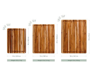 Teakhaus Traditional (S) cutting board, 40.6 x 30.5