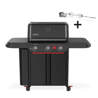 Weber Genesis E-330WR Stealth Edition – premium klasės dujinis grilis su sukamo iešmo sistema