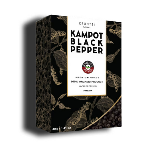 Melna stūra piparu Kampot melnie pipari, 40 gr