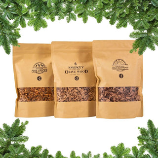 Rūkinimo drožlių rinkinys „Gardus Dūmelis“ – išskirtinė dovana dūmo ir grilio aromato gerbėjams.