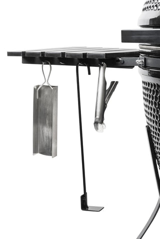 Keraminis kamado grilis GET RED 24, Ø 60 cm, juodas, su dviejų zonų kepimo sistema ir pilna komplektacija
