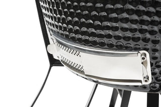 Keraminis kamado grilis GET RED 24, Ø 60 cm, juodas, su dviejų zonų kepimo sistema ir pilna komplektacija