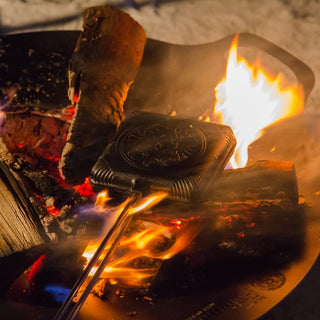 Petromax Indai iš ketaus Ketaus sumuštinių keptuvė PETROMAX su trumpa rankena, 11,5 x 11,5 cm