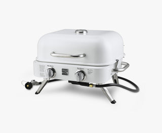Kenmore 2 degiklių nešiojamas dujinis grilis - Pearl White / perlamutro balta