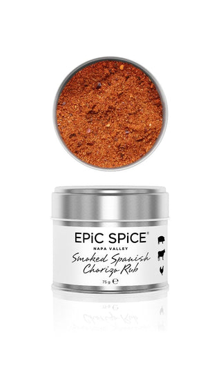 Epic Spice Napa ieleja kūpināja Spānijas chorizo ​​berzes (universālā gaļas) garšvielas, 75 g
