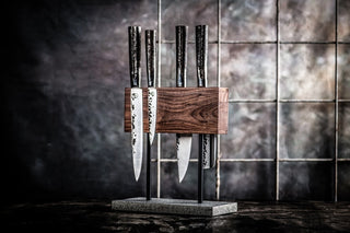 Double-sided magnetic knife stand STYLE DE VIE, walnut