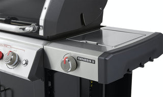 WEBER Genesis II EX-335 gas grill with GBS, additional burner and side stove, black