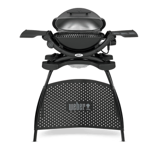 WEBER Elektrigrillid Elektrigrill WEBER Q 1400 aluse, malmist grilli ja külgriiulitega, (43 x 32 cm, 2,2 kW)
